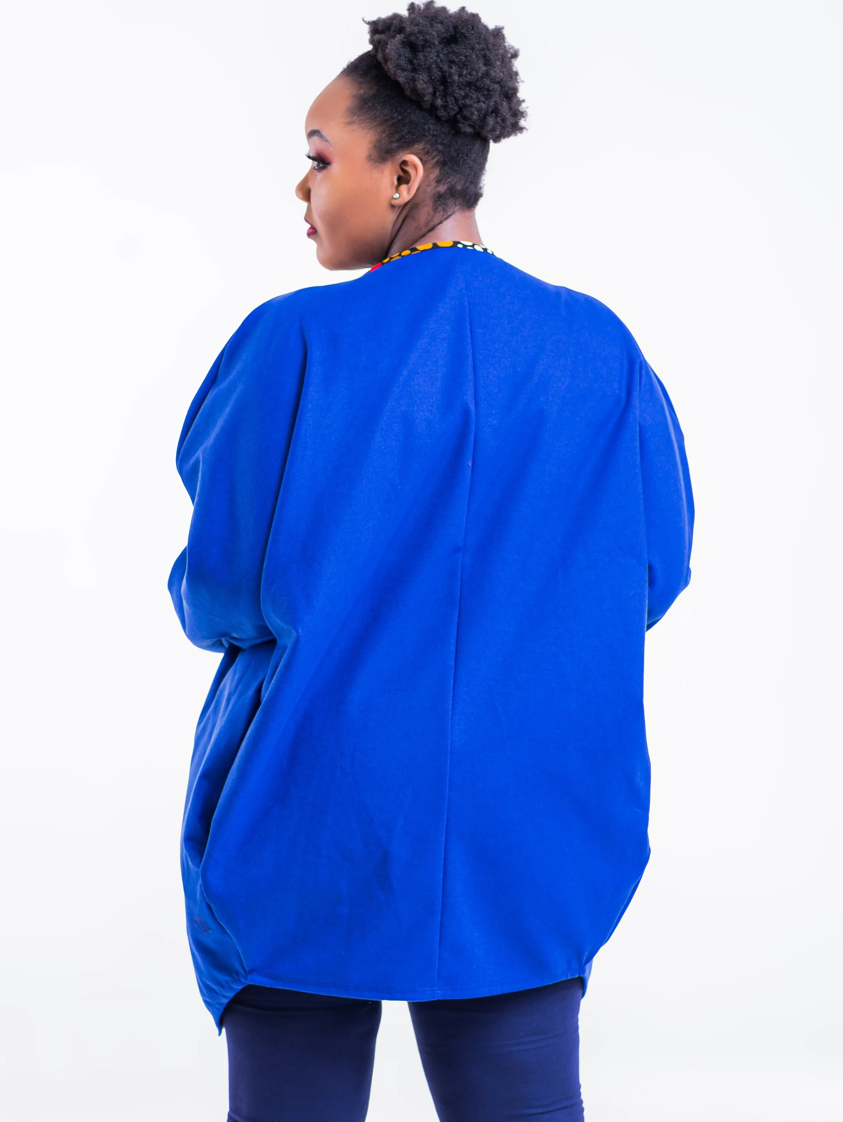 Vivo Lome Cocoon Coat - Royal Blue