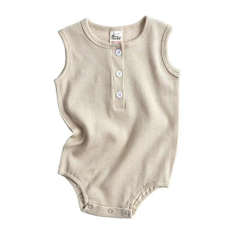 Waffled Sleeveless Bodysuits | 4 Colours