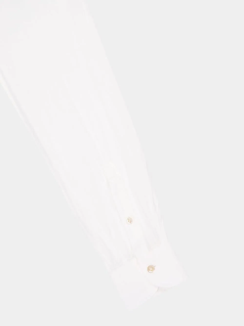 White Regular Fit Linen Button-Up Shirt