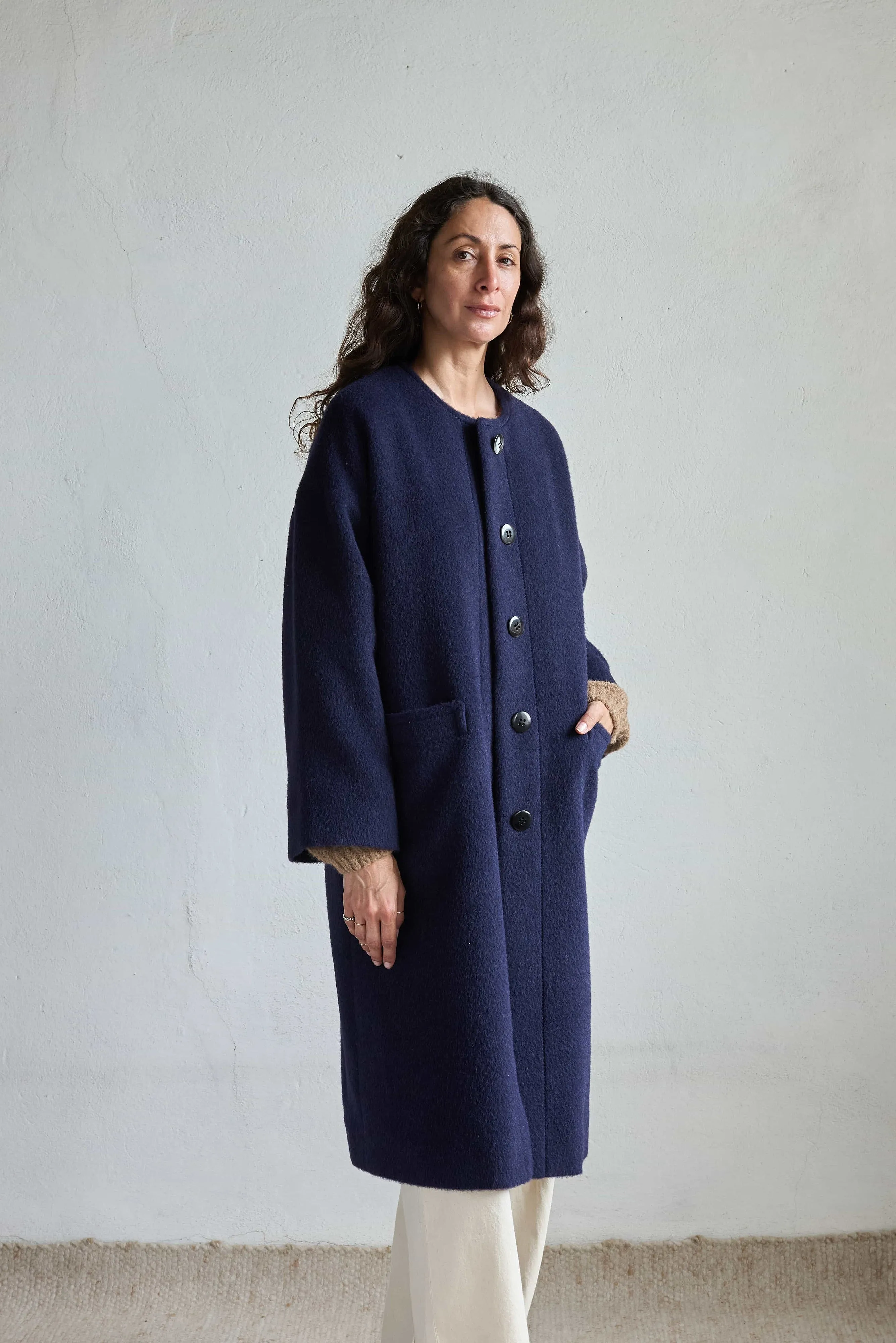 Winter Coat Lava Navy Blue