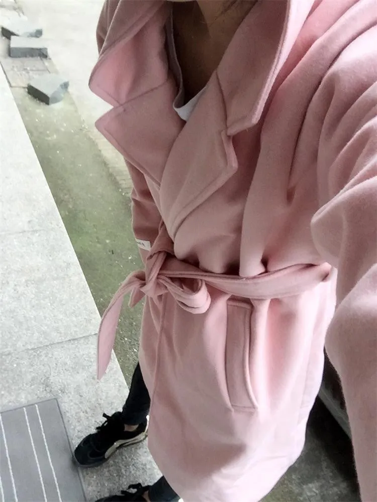 Women Coats Jackets Thick Long Poncho Coats Belt Oversized High Quilt Long Coat