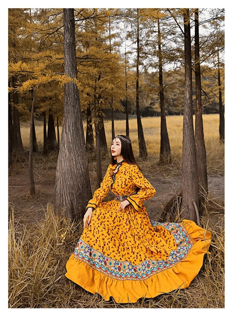 Women Long Maxi Full Sleeve Dress