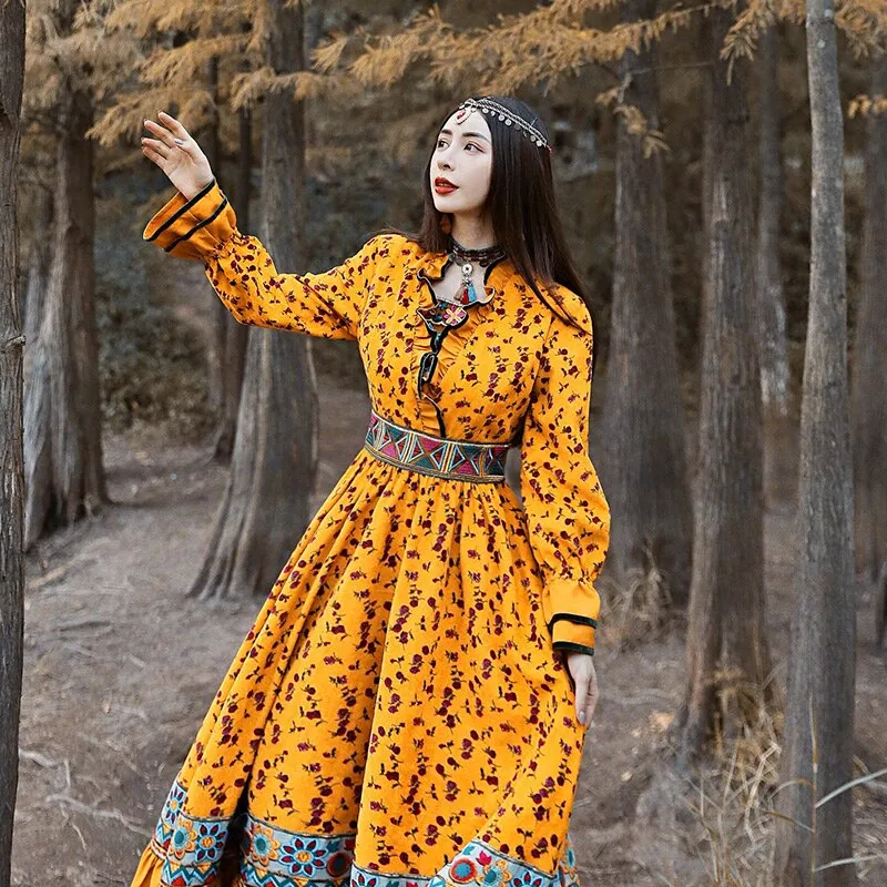 Women Long Maxi Full Sleeve Dress
