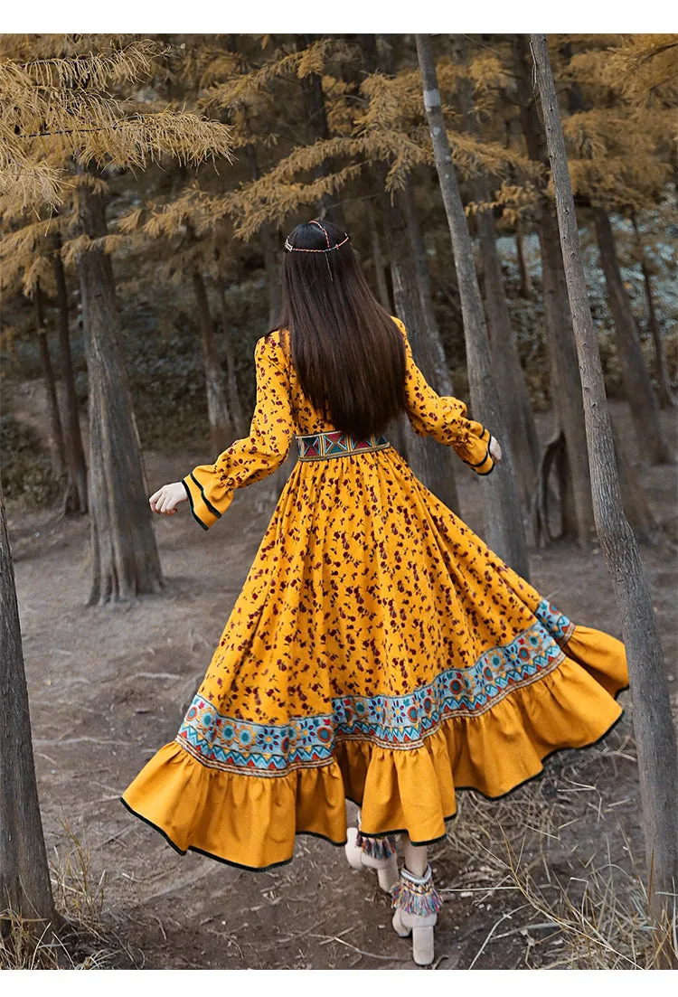Women Long Maxi Full Sleeve Dress