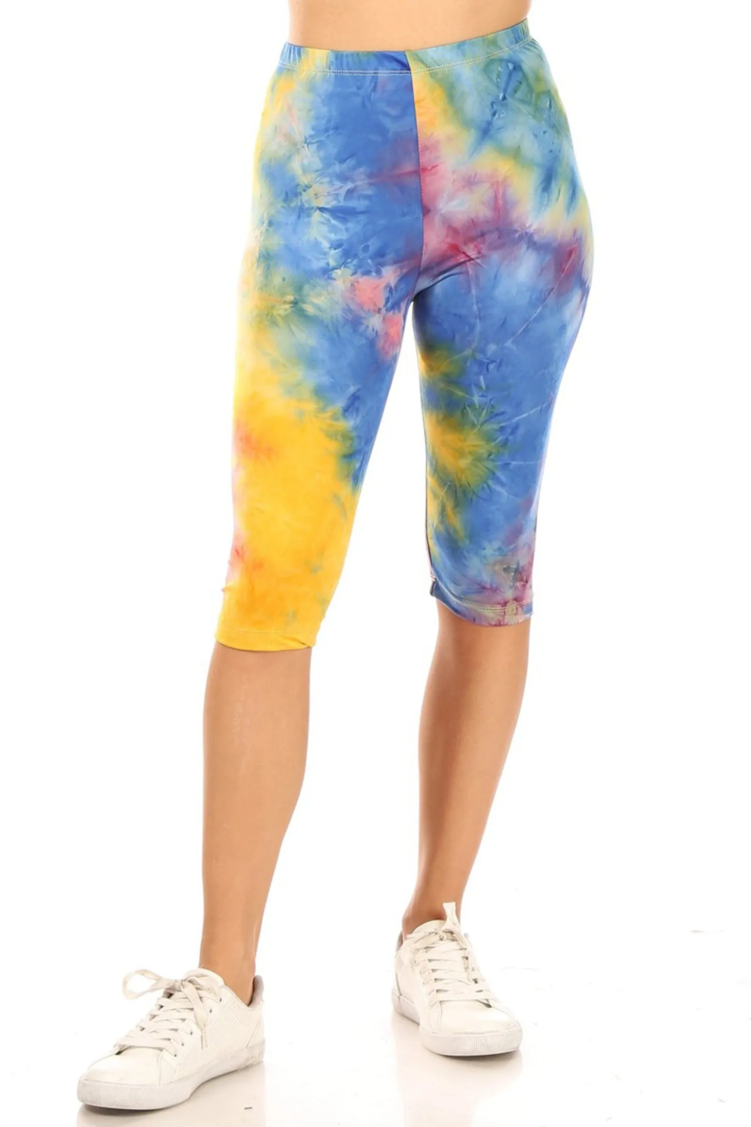 Women's Casual Workout Comfy Stretch Elastic Band Waist Burmuda Leggings Short Pant