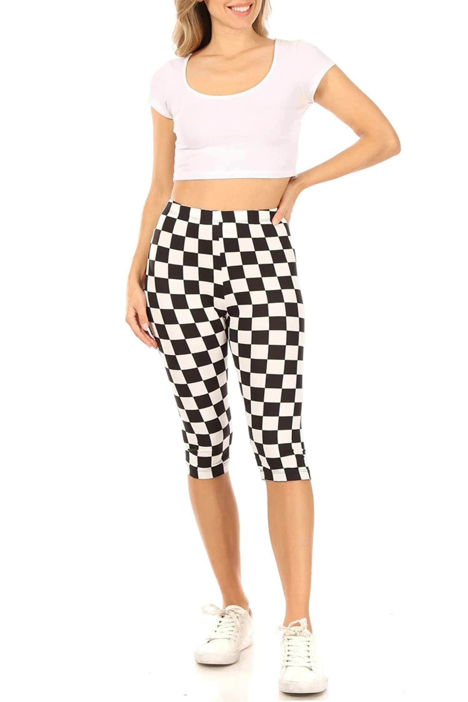 Women's Casual Workout Comfy Stretch Elastic Band Waist Burmuda Leggings Short Pant