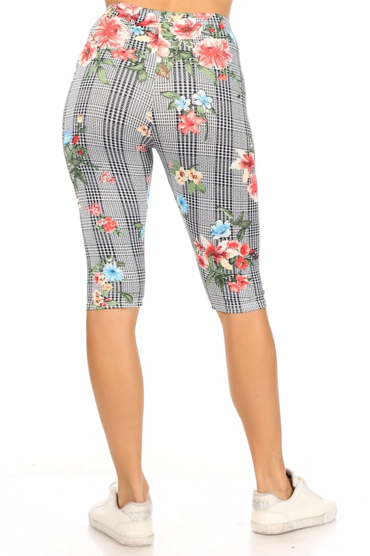 Women's Casual Workout Comfy Stretch Elastic Band Waist Burmuda Leggings Short Pant