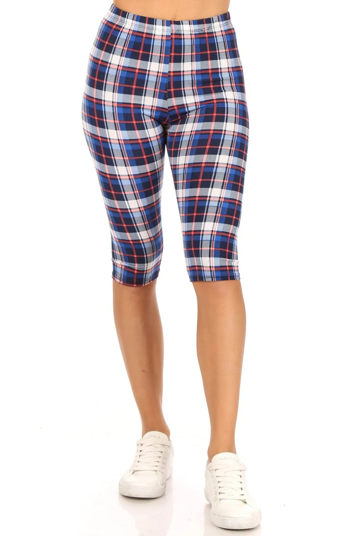 Women's Casual Workout Comfy Stretch Elastic Band Waist Burmuda Leggings Short Pant