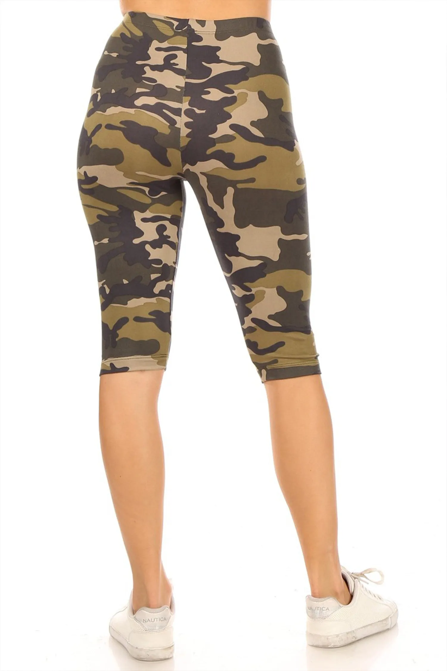 Women's Casual Workout Comfy Stretch Elastic Band Waist Burmuda Leggings Short Pant