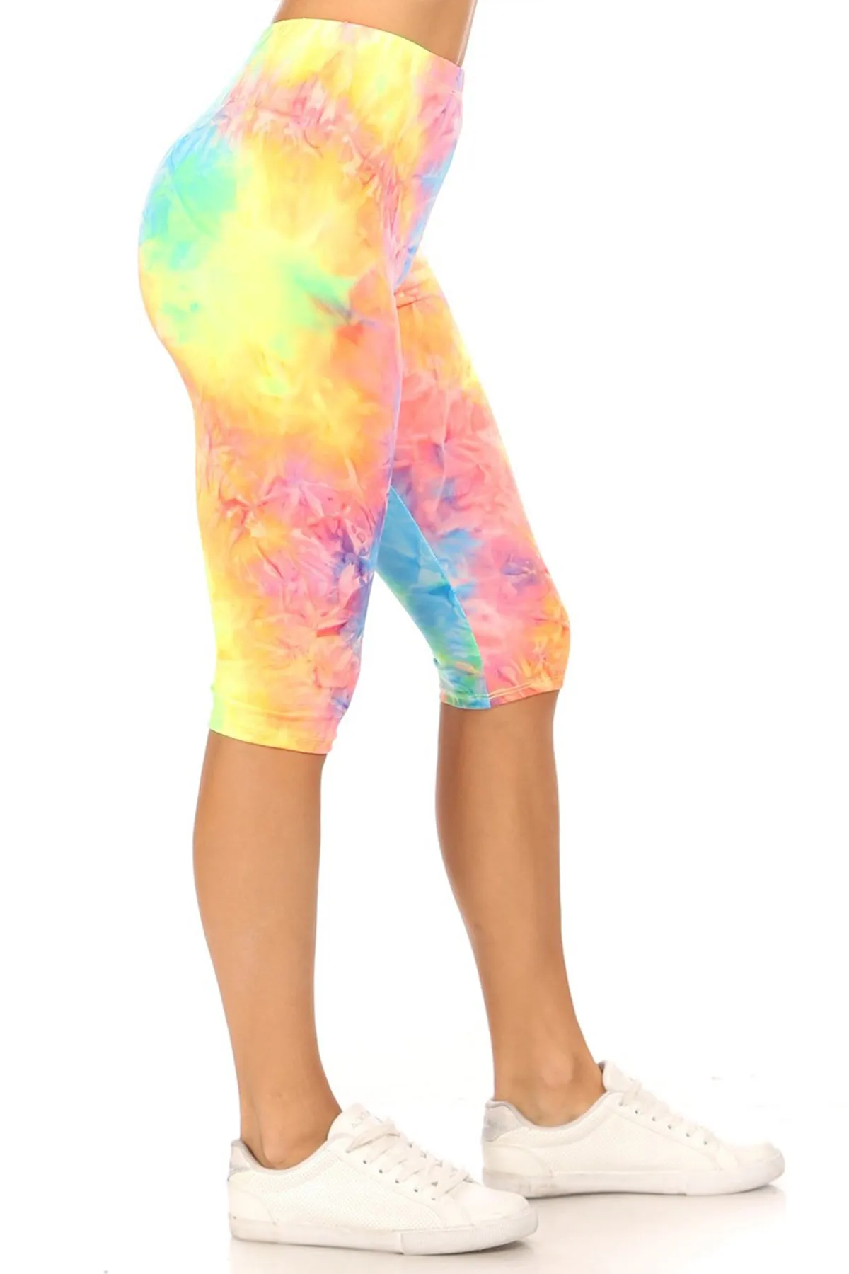 Women's Casual Workout Comfy Stretch Elastic Band Waist Burmuda Leggings Short Pant