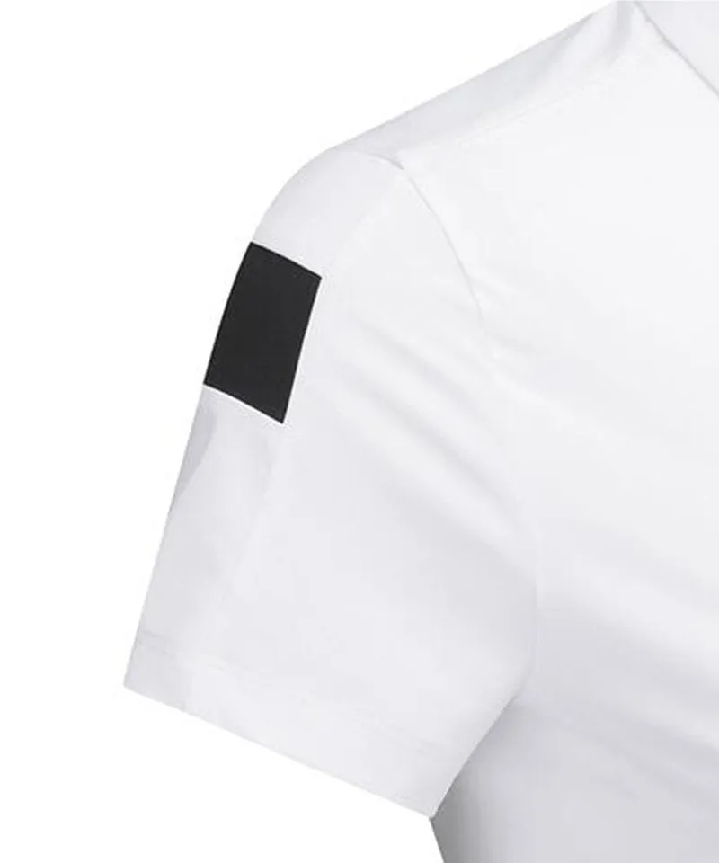 Women's Ice Dots Incision Point Short T-Shirt - White