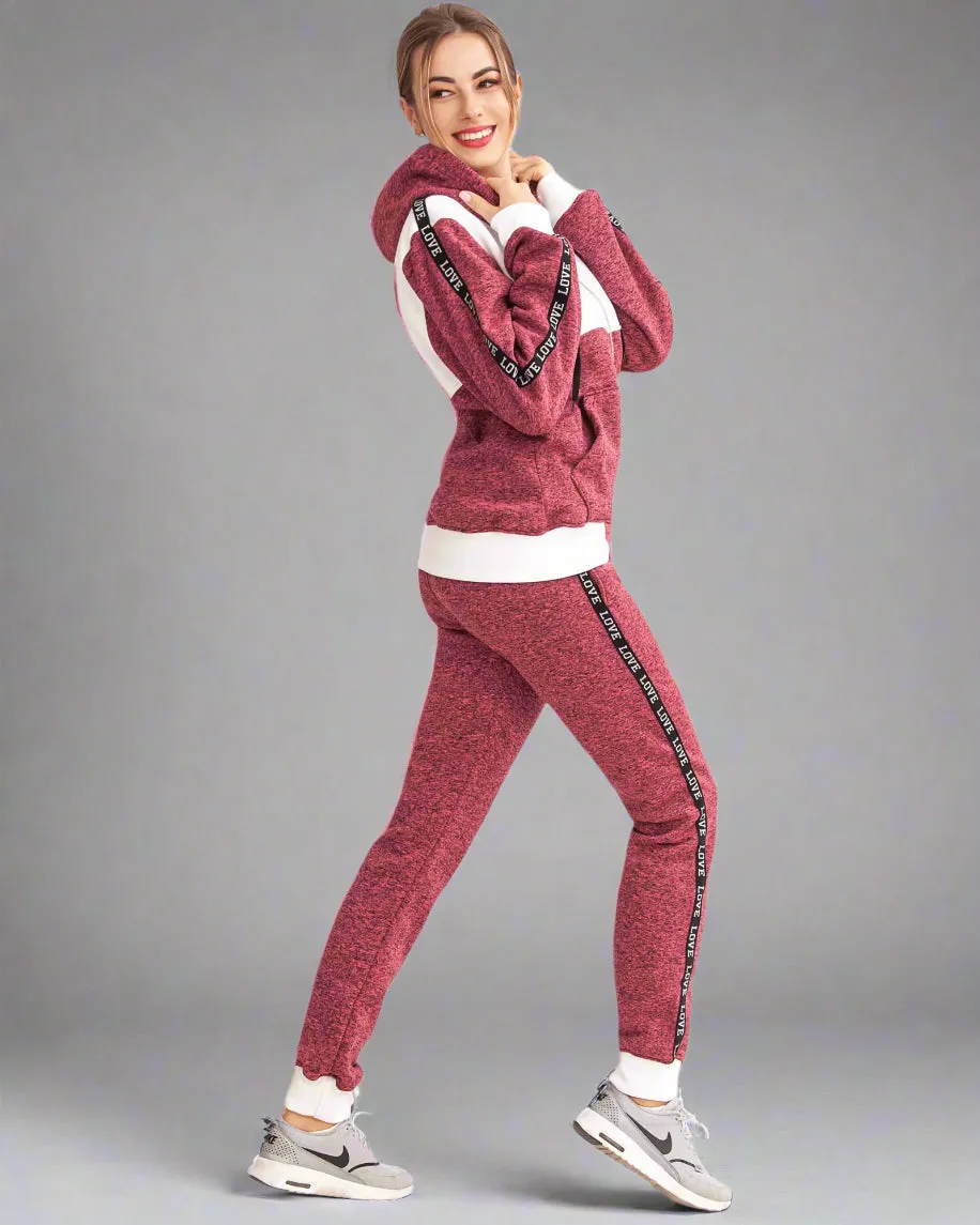 Women's Sweatsuit Love Stripe Outfit