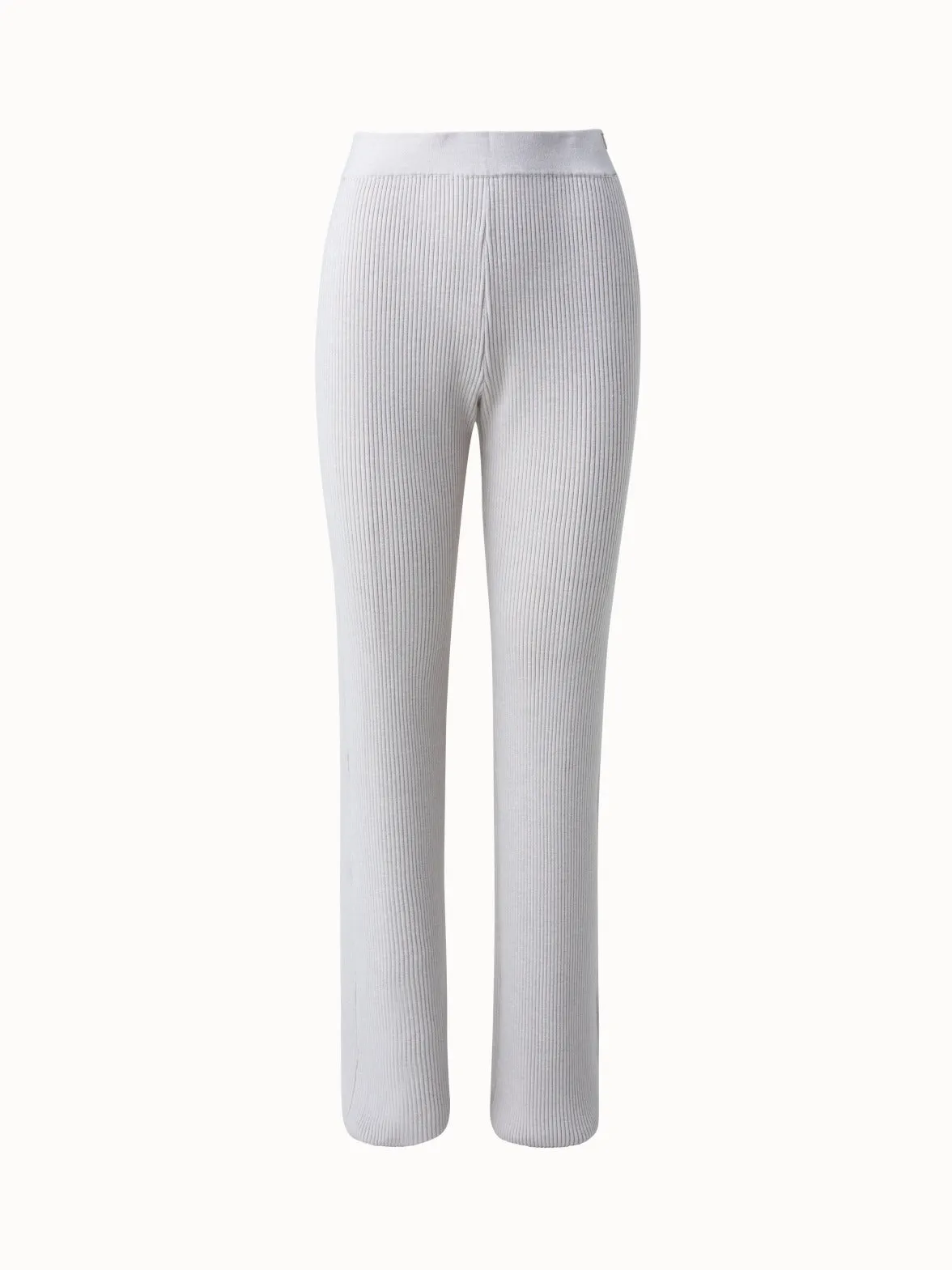 Wool Rib Knit Pants