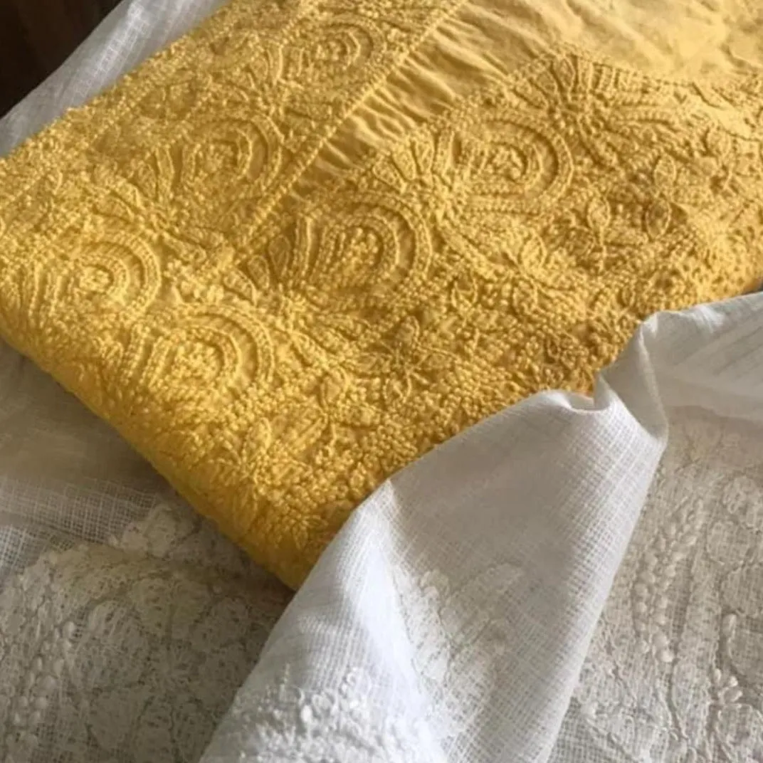 Yellow-White Casual Chikankari Cotton Kurti Set unstitched