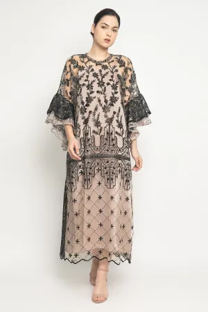 Zivana Dress in Black Nude