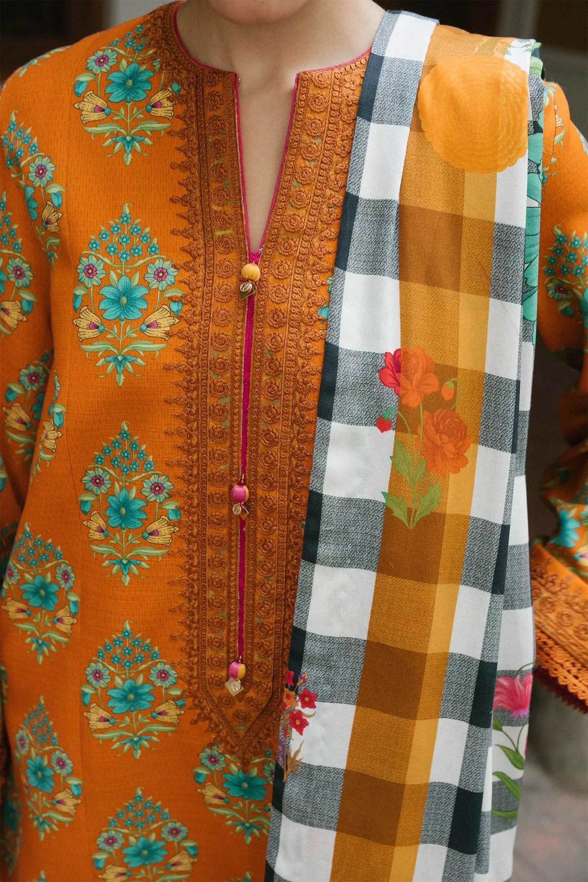ZW21-3A |  Zara Shahjahan Coco Winter 2021 Collection | Unstitched Embroidered Khaddar Suits