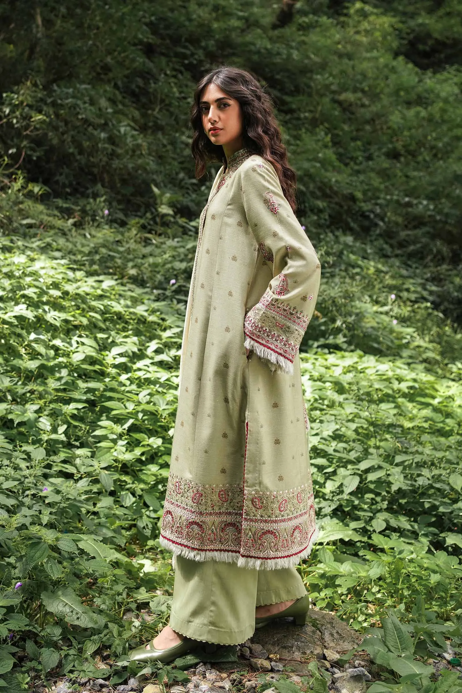 ZW22-6B | Zara Shahjahan Coco Winter Collection 2022 | Unstitched Embroidered Khaddar Linen  Suits