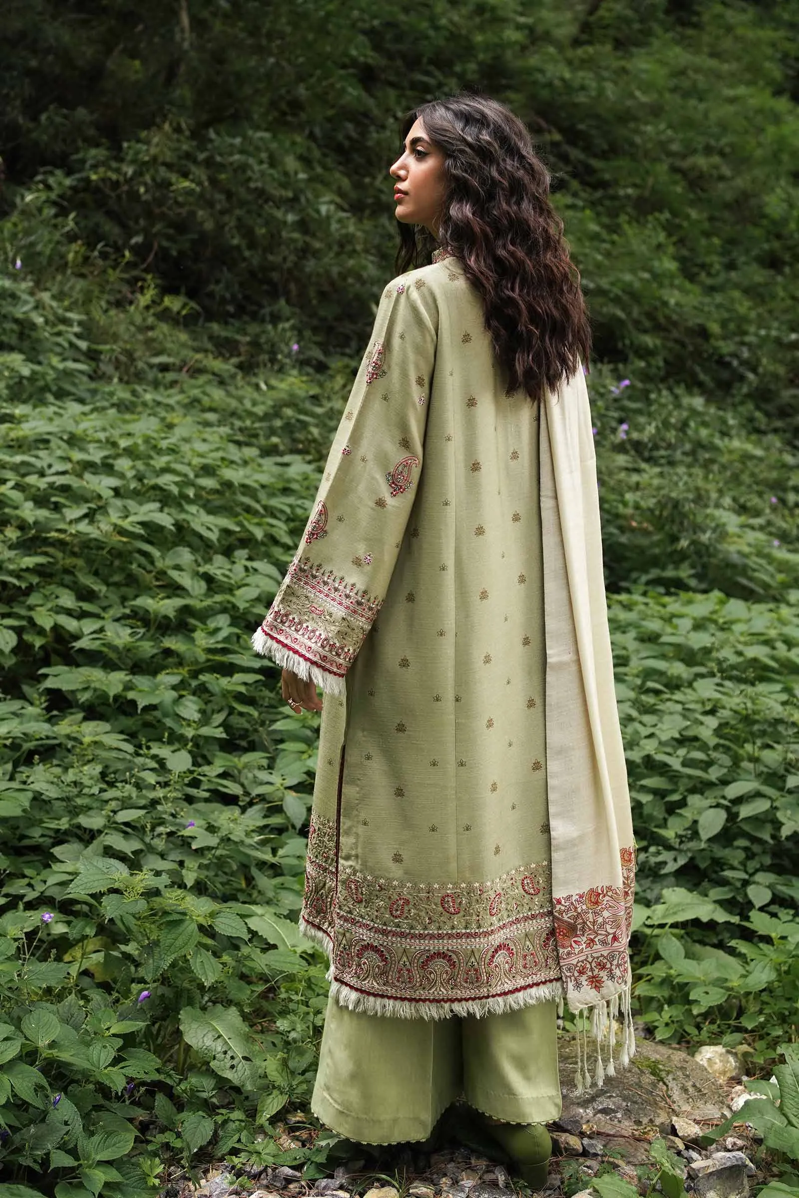ZW22-6B | Zara Shahjahan Coco Winter Collection 2022 | Unstitched Embroidered Khaddar Linen  Suits