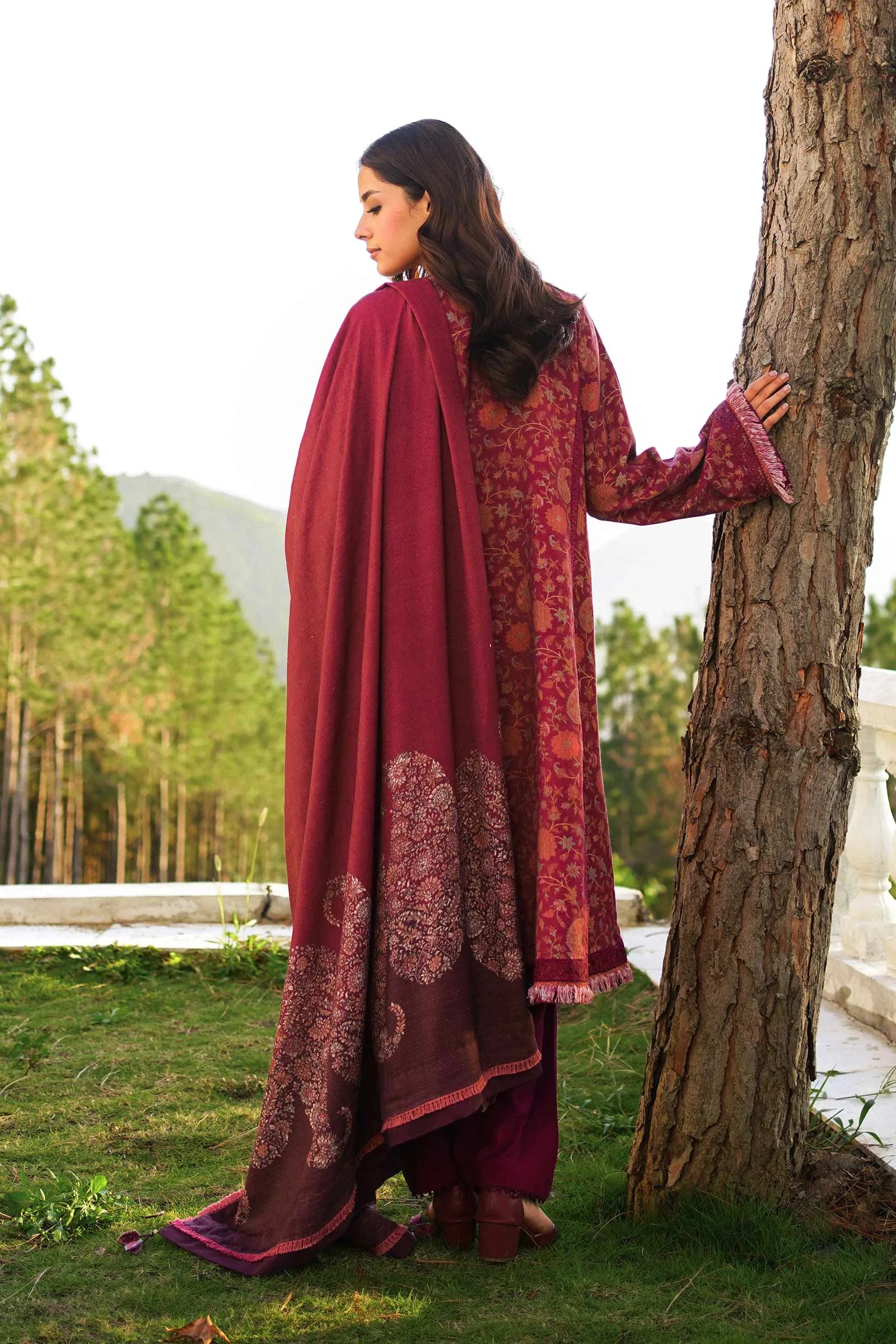 ZW22-8B | Zara Shahjahan Coco Winter Collection 2022 | Unstitched Embroidered Khaddar Linen  Suits