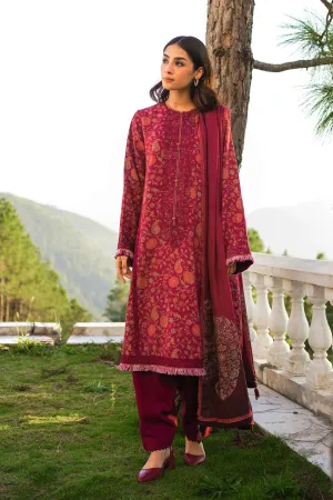 ZW22-8B | Zara Shahjahan Coco Winter Collection 2022 | Unstitched Embroidered Khaddar Linen  Suits