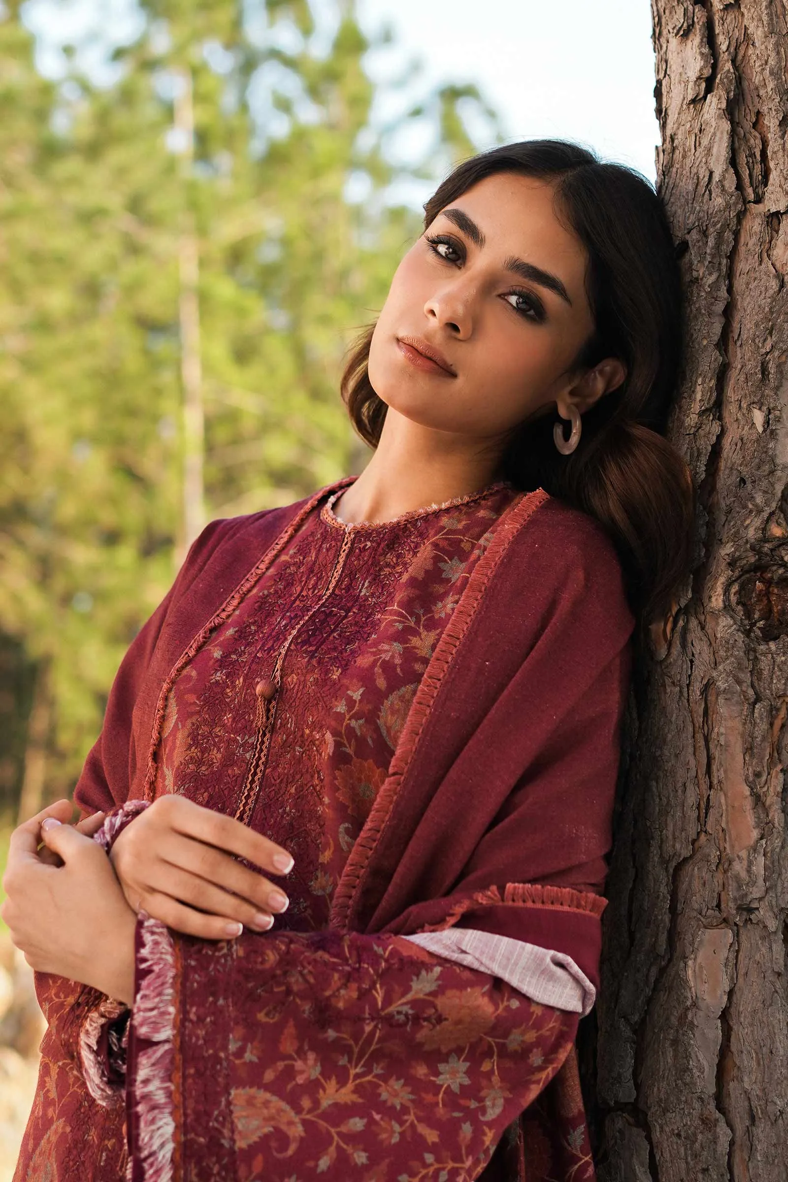 ZW22-8B | Zara Shahjahan Coco Winter Collection 2022 | Unstitched Embroidered Khaddar Linen  Suits